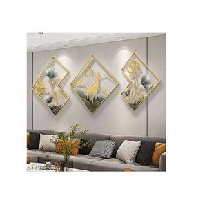 Design unique très vendu style moderne art mural en fer décoration murale de la maison cadre de chambre et de salon au prix le plus bas - Product Image 4