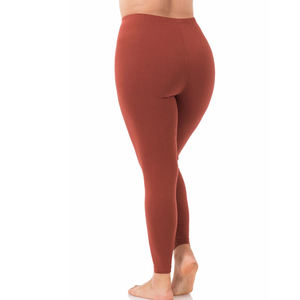 Wholesale Custom Made Womens Ankle Length <b>Leggings</b> Spandex/Polyester Stretch Anti-Bacterial Seamless Solid Dark for Yoga <b>Gym</b> - Product Image 3