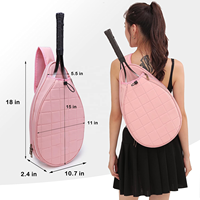 Sac de tennis à bandoulière, sac de poitrine, sac à bandoulière pour homme et femme, sac rembourré pour raquette de tennis, raquettes de pickleball, raquette de badminton