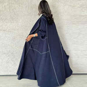 Nouvelle mode 2024 : Abaya décontractée en soie à manches longues anti-plis pour femmes musulmanes, idéale pour la prière à Dubaï et au Moyen-Orient - Product Image 3