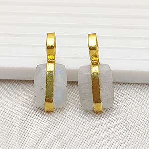 Moonstone Gold Plated Wrap <b>Charm</b> <b>Pendant</b> High Quality 925 Silver Jewelry Wholesale Price - Product Image 1