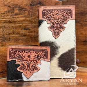 กระเป๋าสตางค์แบบยาวมีที่ใส่บัตรเครดิตป้องกัน RFID หนังวัวแท้ดีไซน์หรูรุ่นใหม่ - Product Image 1