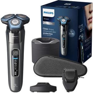 Rasoir électrique double lame pour homme, étanche IPX7, utilisation humide et sèche, avec fonctions rotative et à grille, lavable, version allemande - Product Image 3