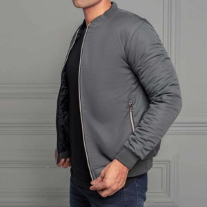 Blousons d'aviateur en toile du fabricant OEM pour hommes col montant personnalisé couleur unie respirant séchage rapide vente d'hiver prix de gros - Product Image 3