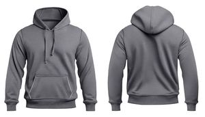 Sweat à capuche décontracté en molleton polyester/coton, style streetwear printemps, broderie personnalisée, impression en relief, broderie machine, pull-over - Product Image 5