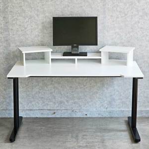 StudioDesk 140x80cm <b>Solid</b> <b>Wood</b> Studio <b>Desk</b> with Round Iron Legs Assembled Office & Dining <b>Desk</b> for Hotel Use-SD68017 - Product Image 5