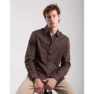 Camicia fantasia da uomo Slim Fit a maniche lunghe - Product Image 2