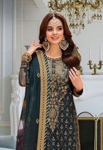 Latest New Pakistani 3-Piece Chiffon Collection for Women Best Quality Bridal Party Wear Salwar Kameez Customized Color - Product Image 2