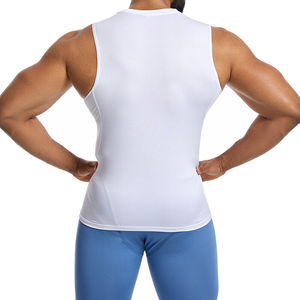 Summer Fitness Sports Wear Singlet Workout Neck <b>Sleeveless</b> Vest Cotton Crop Gym Custom <b>Men</b> Muscle Tank Top Knitted Custom Color - Product Image 6