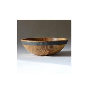 Bol à salade en bois de luxe, accessoires de table naturels, bol à fruits fait main, vaisselle polie pour mariage - Product Image 1