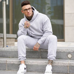 Fabricant d'équipement d'origine Costume de jogging brodé avec logo personnalisé Vendeur Vente en gros Survêtement unisexe Survêtement Femmes Hommes Sweats à capuche et pantalon de survêtement Ensemble 2 pièces - Product Image 1