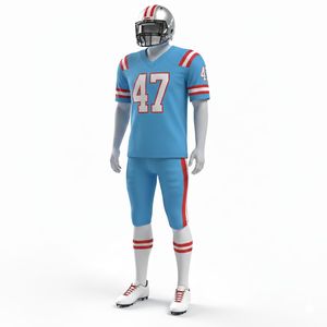 Uniforme de Fútbol Americano para Equipos, Conjunto Completo de Jersey, Pantalones Cortos, 100% Poliéster, Ligero, Transpirable, de Secado Rápido - Product Image 3