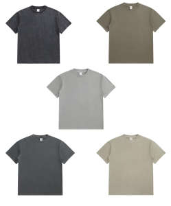 BlanqWear <b>Mens</b> O-Neck Short Sleeve <b>Fleece</b> Formal T-<b>Shirt</b> Loose Fit Premium 100% Cotton 280g Anti-Bacterial Quick Dry - Product Image 3