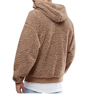 New Arrival Custom Embroidered <b>Men's</b> <b>Sherpa</b> <b>Fleece</b> <b>Hoodies</b> 100% Cotton Warm Winter Wholesale Customized <b>Sherpa</b> <b>Fleece</b> Hooded - Product Image 6