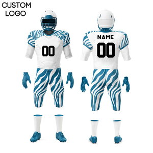 Ensemble d'uniformes de football américain unisexe, fabrication directe d'usine, short respirant, 100% polyester, couleur unie, logo personnalisé, nouveauté - Product Image 1