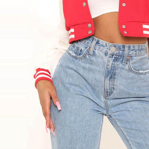 Chaqueta Bomber Varsity con patrón de cuadros a prueba de viento de utilidad ajustada de lana de algodón personalizada de fábrica para hombres - Product Image 3