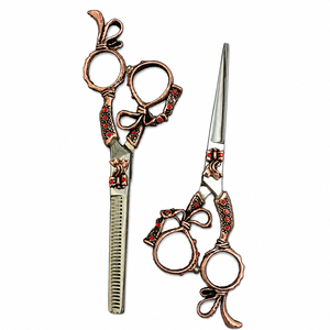 Ciseaux de barbier professionnels importés avec manche fantaisie, 6 pouces, lame en acier inoxydable, ciseaux de coiffure pour salon - Product Image 6