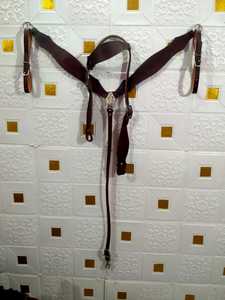 Hermosa cabeza y coraza de cuero occidental en color marrón - Product Image 3