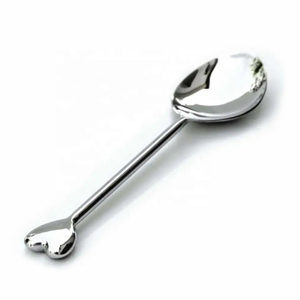 Coeur Poignée Couverts Cuillère Ensemble En Acier Inoxydable Miroir Poli Fine Cuillère À Manger Moderne Couverts Ensembles Mariages À Manger Inde - Product Image 1