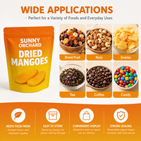 Levendige oranje Mylar zakjes voor kaas-puffjes en knapperige snacks, hersluitbaar met ritssluiting