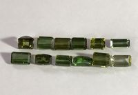 LOT DE TOURMALINE CHROME NATURELLE. LOT DE TOURMALINE VERTE.