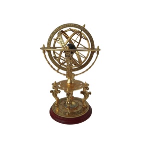 Esfera armilar de latón de tamaño escritorio con elementos marineros y construcción de anillo funcional para una decoración elegante del hogar - Product Image 5