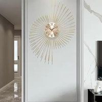 Reloj de pared de metal para decoración del hogar, dormitorio, sala de estar, cocina, comedor, reloj de pared hecho a mano floral de Azora Industries