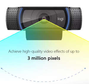 <span class=keywords><strong>Webcam</strong></span> <span class=keywords><strong>Logitech</strong></span> C920 Pro HD 1080P 30FPS avec double microphone stéréo et mise au point automatique pour vidéoconférence PC/Mac - Product Image 3