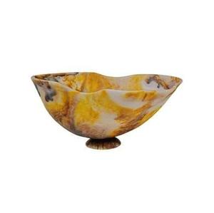 Bol décoratif en résine fait à la main avec finition lisse brillante design moderne élégant parfait pour la table ou la décoration intérieure - Product Image 3