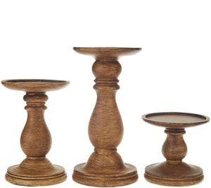 Support à bougies en bois de luxe, style classique, porte-bougie de mariage, présentoir de table exquis, fait main pour Noël - Product Image 1