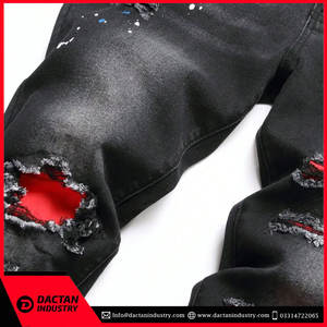 Nueva moda 2024, diseño ajustado, pantalones vaqueros rasgados ajustados sólidos, ropa informal para hombres, Pantalones vaqueros de la mejor calidad para hombres - Product Image 5