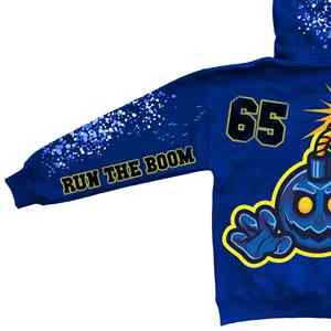 Sweats à capuche imprimés bouffants pour hommes haut à la mode haute qualité bas quantité minimale de commande tissu éponge français Techniques lavées coton mélangé - Product Image 2