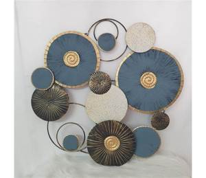 ศิลปะติดผนังลายท้องฟ้าสีทองสีฟ้าสีดำห้องนั่งเล่นห้องนอนตกแต่งบ้าน - Product Image 3