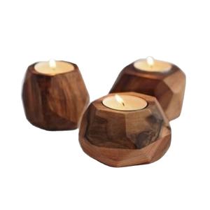 Portavelas de madera decorativo para sala de estar de diseño moderno portavelas de madera hecho a mano de calidad de lujo al mejor precio - Product Image 1