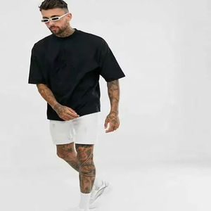 Camiseta informal de lujo con cuello redondo para hombre, tela de alta densidad, 200 gramos, ajuste suave y cómodo, diseño de serigrafía - Product Image 3
