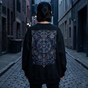 เสื้อสเวตเชิ้ตโอเวอร์ไซส์สไตล์ Y2K ไซเบอร์พังก์ ทรงหลวม ไหล่ตก ผ้าฝ้าย 100% แฟชั่นสตรีทสำหรับฤดูหนาว - Product Image 5