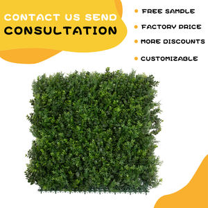 جدار نباتات صناعية من Shein بأبعاد 50×50 سم، ورق شجر صناعي للخصوصية في الحديقة المنزلية والديكورات الداخلية الحديثة - Product Image 3