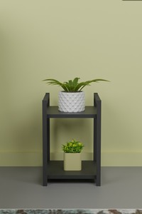 Support à plantes en métal à 2 niveaux, design minimaliste, revêtement poudré, support pour plantes vertes d'intérieur, étagère de bureau - Product Image 4