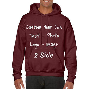 Sudadera con capucha personalizada para hombre, Sudadera con capucha de color sólido para hombre, ropa informal, jersey con capucha y bolsillo frontal a la venta con bordado desgastado - Product Image 5