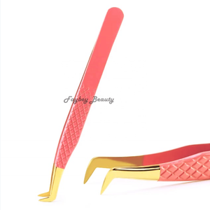 Offre Spéciale pince à cils en acier inoxydable avec logo personnalisé pince à épiler extension à pointe en fibre fournitures - Product Image 5