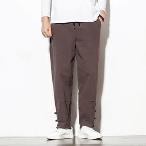Pantalones de Algodón 100% para Hombre, Estilo Casual Holgado, Pierna Ancha, Pantalones Deportivos de Verano Chinos, Hechos de Pana - Product Image 5