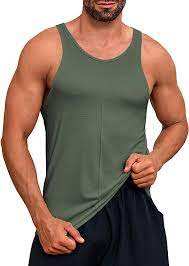 Débardeur de sport pour homme, personnalisé, couleur unie, 100% coton, respirant et doux, tricoté, col en V, séchage rapide, écologique - Product Image 5