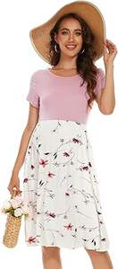 Robe longue décontractée de grossesse et de maternité respirante, grande taille, à imprimé personnalisé avec des plumes pour femmes - Product Image 2