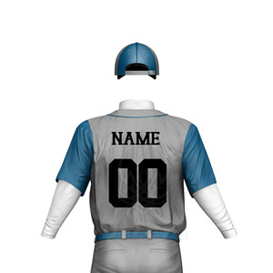 Precio al por mayor, en stock, uniformes de béisbol para hombres, logotipo personalizado, Diseña tus propios uniformes de béisbol - Product Image 5