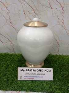 Brassworld-urna de Metal personalizada para cenizas, urna de cremación para adultos, Odyssey blanco - Product Image 4