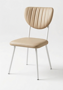 Silla de comedor tapizada en cuero sintético con patas de metal, cómoda silla para cocina, hogar, cafetería, restaurante. - Product Image 6