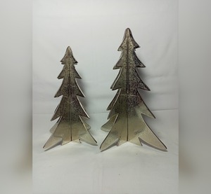 Support de bas de traîneau de Noël écologique moderne Base en bois Cintre décoratif en aluminium Cheminée murale de maison Vacances de fête - Product Image 5