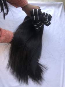 Machine de cheveux humains droits naturels alignés sur la cuticule d'un seul donneur 100% non traités Extension à double trame Vente en gros indienne - Product Image 5