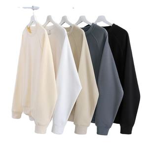Sudadera de algodón 100% de alta calidad para hombre, chándales con capucha de gran tamaño con estampado de hojaldre, ropa de calle - Product Image 1