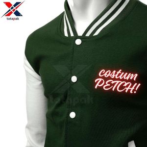 Veste bomber unisexe à manches longues en nylon doublé camouflage à forte demande, fermeture à un seul bouton, fabrication directe - Product Image 5